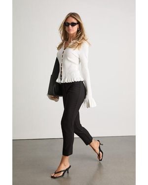 Lulus Cleo Tailored High-Rise Slim Leg Trouser Pants - White