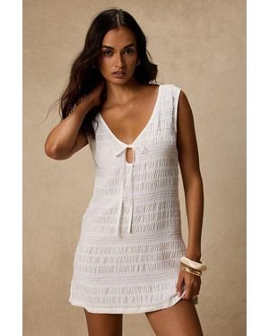 Rhythm Sandy Cove Smocked Mini Dress - Natural