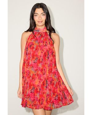 sachin and babi light blue dress Designer Red Sleeveless Lace Chiffon Formal Dress