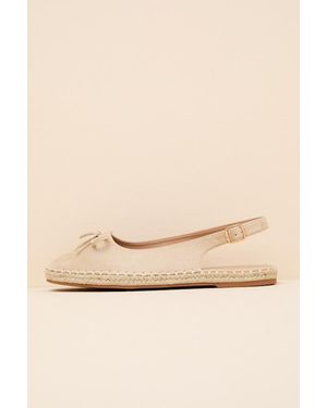 Lulus Risa Suede Slingback Flatform Espadrilles - Natural