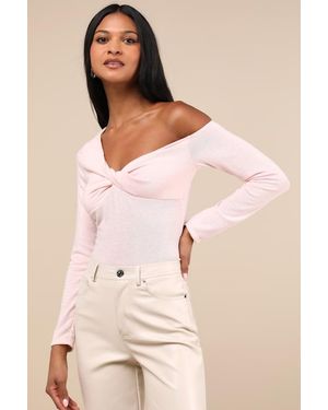 Lulus Adorable Simplicity One-Shoulder Jumper Top - Natural