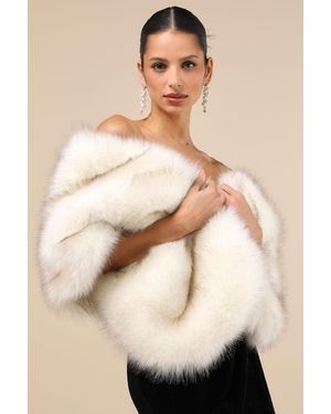 Lulus Exquisite Promise Faux Fur Stole - Natural