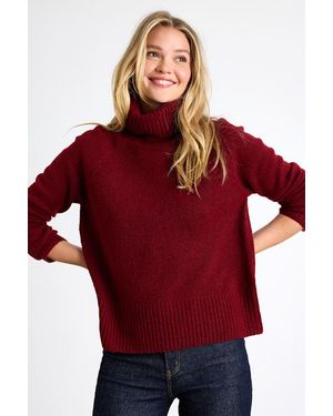 Lulus Found The Warmth Turtleneck Pullover Sweater - Red