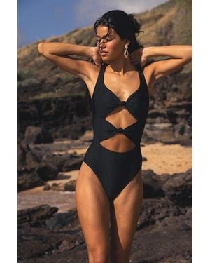Lulus Bolonia Cutout One-Piece Swimsuit - Black