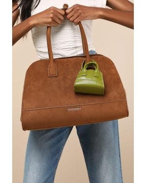Steve Madden Bharlii Suede Tote Bag - Natural