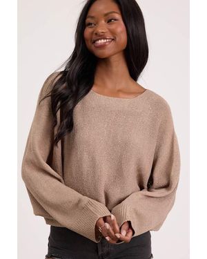 Lulus Jaylin Boat Neck Pullover Sweater - Natural