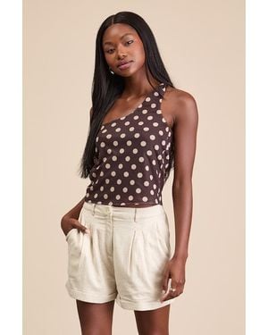 Lulus Winford Light Pleated High-Rise Cuffed Shorts - Natural