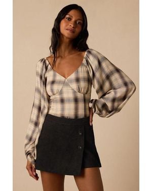 Lulus Nicolette Suede Skort - Black