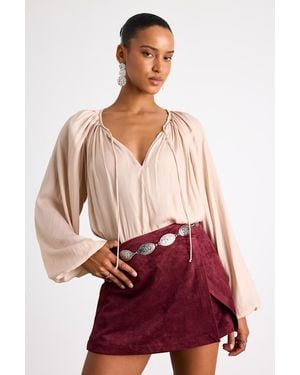 Lulus Hestia Gathered Balloon Sleeve Top