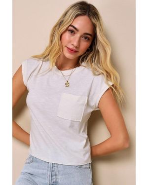 Lulus Timeless Essential Short Sleeve Crew Neck Tee - White