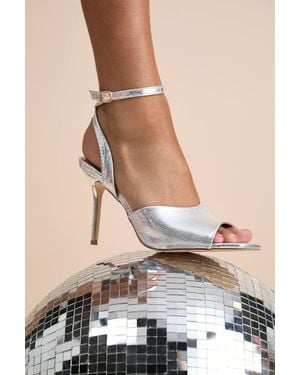 Lulus Masha Ankle Strap High Heel Sandals - Natural