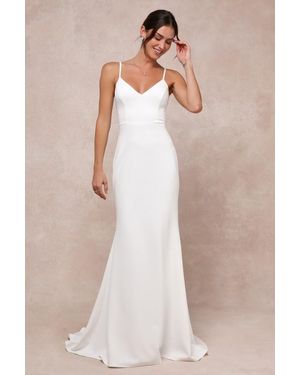 Lulus Feeling Of Forever Sleeveless Mermaid Maxi Dress - Natural