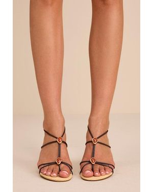Steve Madden Ramos Multi Strappy High Heel Sandals - Brown