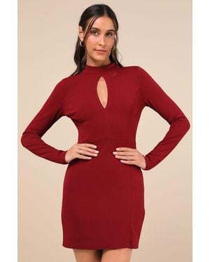Lulus Sultry Favorite Backless Mini Dress - Red