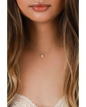 Lulus Hidden Gem 14Kt Rhinestone Necklace - Brown