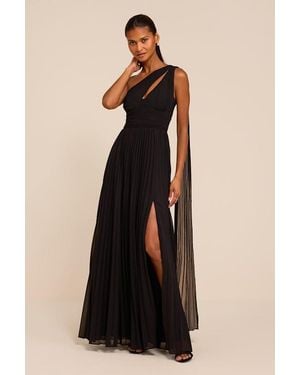 Lulus Rita One-Shoulder Maxi Dress - Black