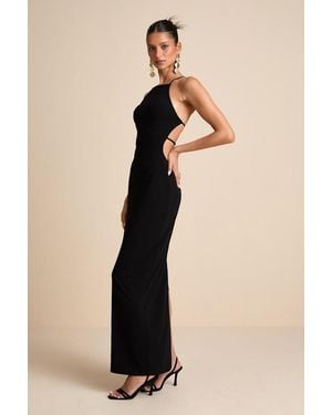 Lulus Annina Cutout Column Maxi Dress - Natural