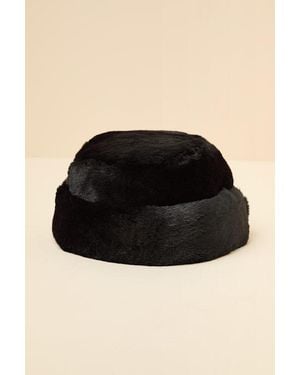 Lulus Omoka Faux Fur Cloche Hat - Black