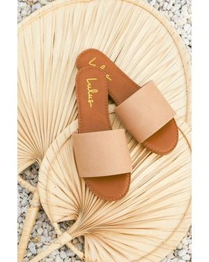 Lulus Addison Natural Slide Sandals