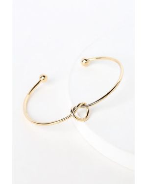 Lulus Let's Tie The Knot Bracelet - Metallic