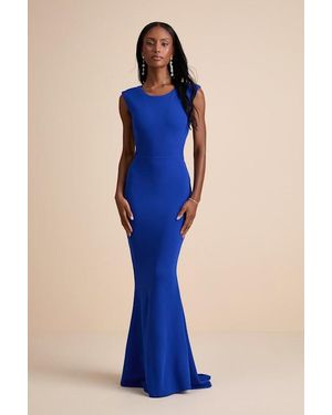 Lulus Captivating Perfection Backless Sleeveless Maxi Dress - Blue