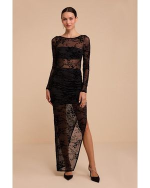 Lulus Zena Lace Long Sleeve Maxi Dress - Natural