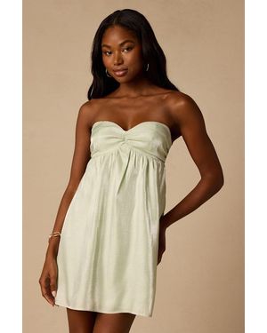 Lulus Clarissa Light Mint Tie-Back Mini Dress - White
