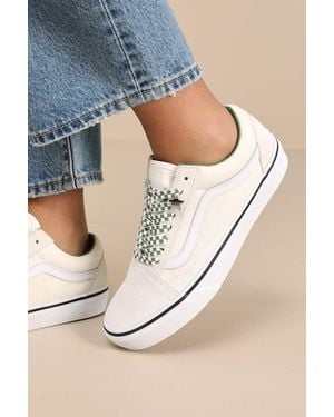 Vans Old Skool Marshmallow And Suede Leather Sneakers - Natural