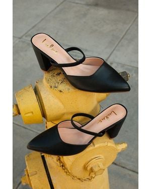 Lulus Maryna Pointed-Toe Mules - Black