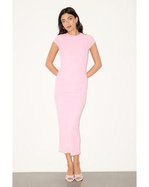 AFRM LOS ANGELES Cici Mesh Bodycon Midi Dress - Pink