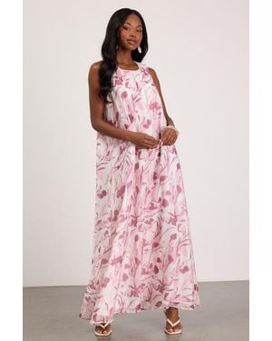 Lulus Harmen Floral Shift Maxi Dress - Pink