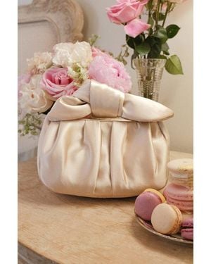 Lulus Essential Style Satin Knot Handle Clutch Bag - Brown