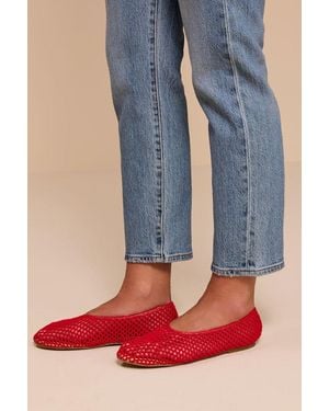 Matisse Marta Woven Ballet Flats - Red