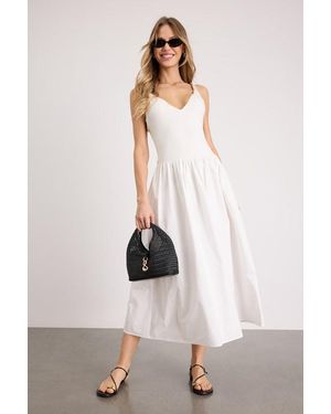 Lulus Tyler Twisted Strap Midi Dress - Natural