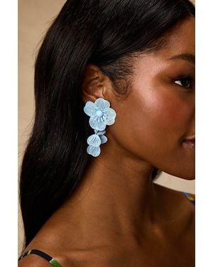 Lulus Elle Floral Drop Earrings - Brown
