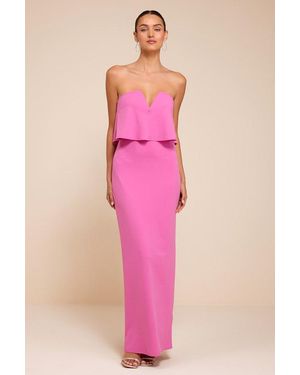 Lulus Lyanna Strapless Column Maxi Dress - Pink
