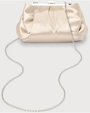 Lulus Something Special Satin Clutch - Natural
