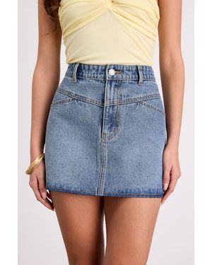 Lulus Alaire Medium Wash Denim High-Rise Mini Skirt - Blue