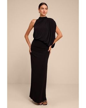 Lulus Hannah One-Shoulder Maxi Dress - Black