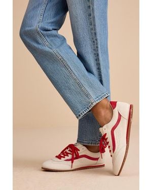 Vans Super Lowpro Marshmallow And Racing Suede Leather Sneakers - Blue