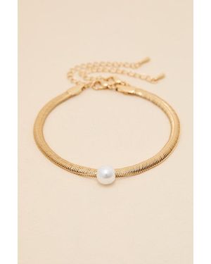 Lulus Martina Pearl Two-Piece Bracelet Set - Natural