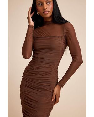 slim fit dress slacks Ali Olive Sweetheart Ruched Wrap Maxi Dress – Club L London main image 0