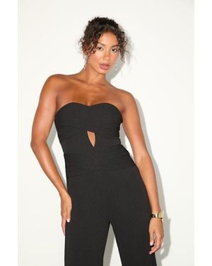 Lulus Natasha Strapless Pleated Jumpsuit - Black
