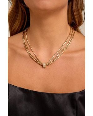 Lulus Farrell Beaded Layered Necklace - Black