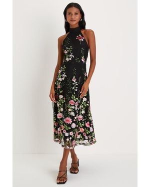 green emerald velvet dress Eliana Floral Dress Black / Medium