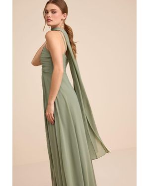 Lulus Neave Sage Chiffon Sash Scarf - Green