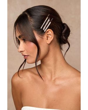 Lulus Lainey Rhinestone Six-Piece Hair Pin Set - Natural
