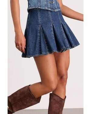 Levi's Godet Dark Wash Denim Skater Mini Skirt - Blue