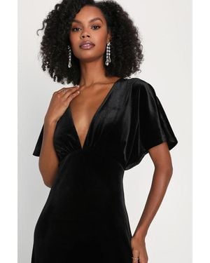 black sequin midi dress Upscale Sparkle Sequin Low Back Maxi Dress in Black | Size: M | Knit Fabric main image 0