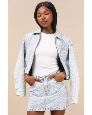 Beck Rhinstone Denim Skirt Beck Rhinstone Denim Skirt